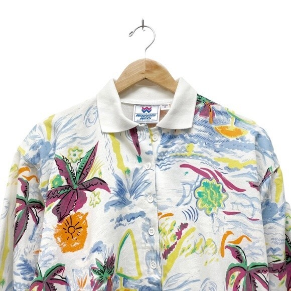 NWT Vintage Winning Ways Tropical Sailing Long Sleeve Knit Pullover Size Small - Picture 3 of 12